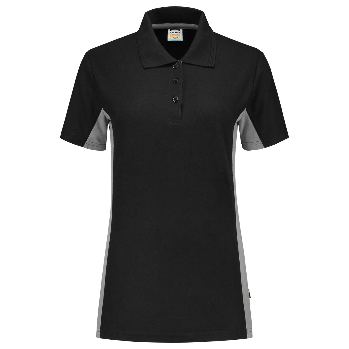 Tricorp Poloshirt Bicolor Dames 202003 Black Poloshirts BlackGrey / 3XL,BlackGrey / L,BlackGrey / M,BlackGrey / S,BlackGrey / XL,BlackGrey / XS,BlackGrey / XXL