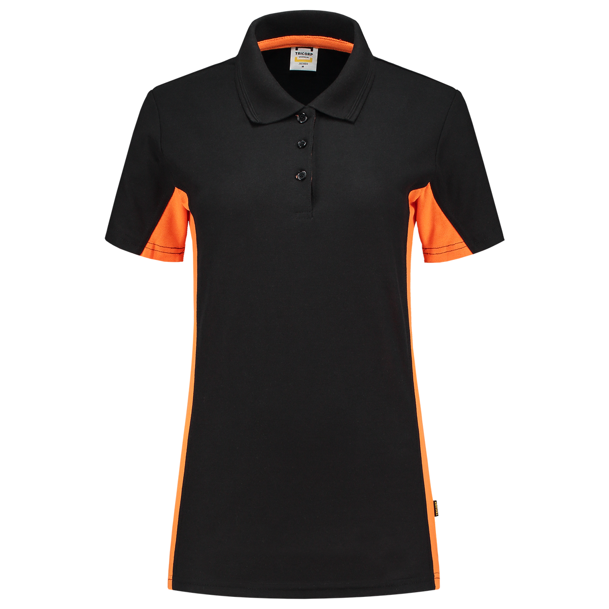 Tricorp Poloshirt Bicolor Dames 202003 Black Poloshirts BlackOrange / 3XL,BlackOrange / L,BlackOrange / M,BlackOrange / S,BlackOrange / XL,BlackOrange / XS,BlackOrange / XXL