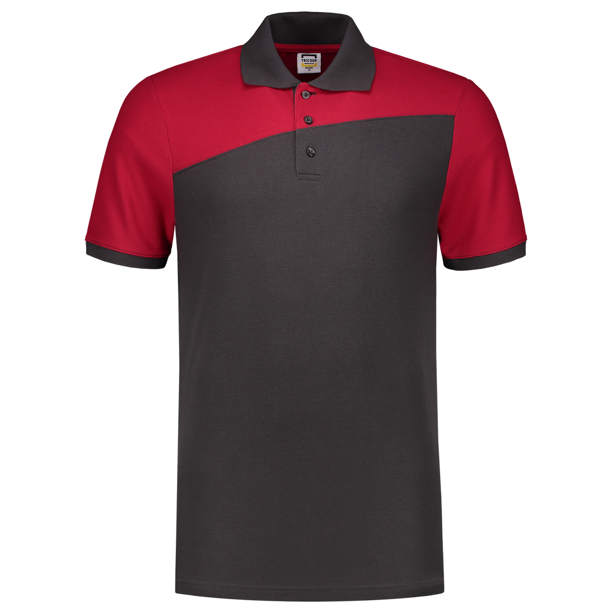 Tricorp Poloshirt Bicolor Naden 202006 Dark Slate Gray Poloshirts DarkgreyRed / 3XL,DarkgreyRed / L,DarkgreyRed / M,DarkgreyRed / S,DarkgreyRed / XL,DarkgreyRed / XS,DarkgreyRed / XXL,DarkgreyRed / 4XL