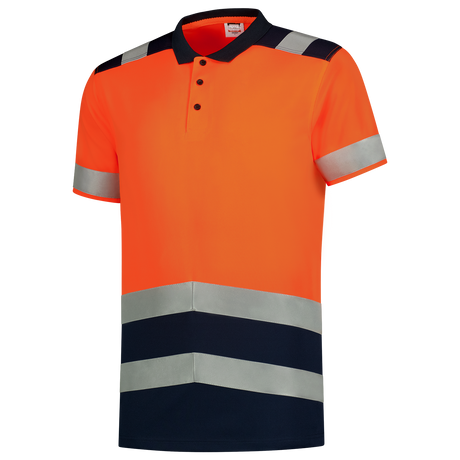 Tricorp Poloshirt High Vis Bicolor 203007 Chocolate Poloshirts FluororangeInk / XS,FluororangeInk / S,FluororangeInk / M,FluororangeInk / L,FluororangeInk / XL,FluororangeInk / XXL,FluororangeInk / 3XL,FluororangeInk / 4XL