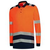 Tricorp Poloshirt High Vis Bicolor Lange Mouw 203008 Chocolate Poloshirts FluororangeInk / XS,FluororangeInk / S,FluororangeInk / M,FluororangeInk / L,FluororangeInk / XL,FluororangeInk / XXL,FluororangeInk / 3XL,FluororangeInk / 4XL