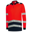 Tricorp Poloshirt High Vis Bicolor Lange Mouw 203008 Black Poloshirts FluorredInk / XS,FluorredInk / S,FluorredInk / M,FluorredInk / L,FluorredInk / XL,FluorredInk / XXL,FluorredInk / 3XL,FluorredInk / 4XL