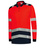 Tricorp Poloshirt High Vis Bicolor Lange Mouw 203008 Black Poloshirts FluorredInk / XS,FluorredInk / S,FluorredInk / M,FluorredInk / L,FluorredInk / XL,FluorredInk / XXL,FluorredInk / 3XL,FluorredInk / 4XL