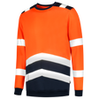 Tricorp Sweater High Vis Bicolor 303004 Black Sweaters FluororangeInk / XS,FluororangeInk / S,FluororangeInk / M,FluororangeInk / L,FluororangeInk / XL,FluororangeInk / XXL,FluororangeInk / 3XL,FluororangeInk / 4XL