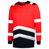 Tricorp Sweater High Vis Bicolor 303004 Orange Red Sweaters FluorredInk / XS,FluorredInk / S,FluorredInk / M,FluorredInk / L,FluorredInk / XL,FluorredInk / XXL,FluorredInk / 3XL,FluorredInk / 4XL