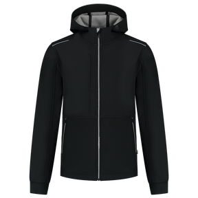 Tricorp Softshell Capuchon Accent 402705 Black Jassen BlackGrey / 3XL,BlackGrey / L,BlackGrey / M,BlackGrey / S,BlackGrey / XL,BlackGrey / XS,BlackGrey / XXL