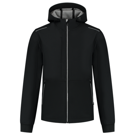 Tricorp Softshell Capuchon Accent 402705 Black Jassen BlackGrey / 3XL,BlackGrey / L,BlackGrey / M,BlackGrey / S,BlackGrey / XL,BlackGrey / XS,BlackGrey / XXL