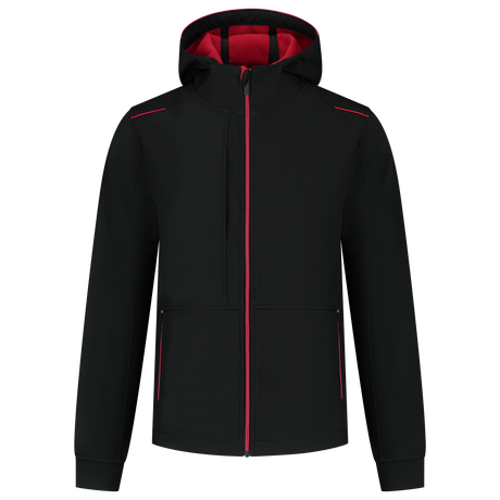 Tricorp Softshell Capuchon Accent 402705 Black Jassen BlackRed / 3XL,BlackRed / L,BlackRed / M,BlackRed / S,BlackRed / XL,BlackRed / XS,BlackRed / XXL