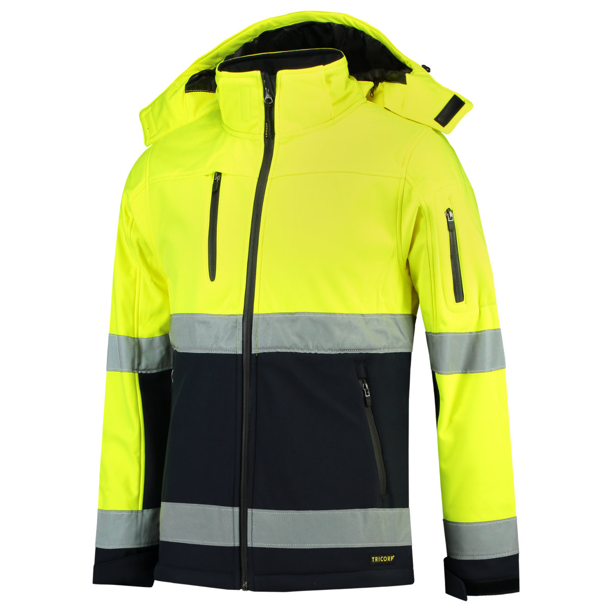 Tricorp Softshell ISO20471 Bicolor 403007 Black Jassen FluoryellowNavy / XS,FluoryellowNavy / S,FluoryellowNavy / M,FluoryellowNavy / L,FluoryellowNavy / XL,FluoryellowNavy / XXL,FluoryellowNavy / 3XL,FluoryellowNavy / 4XL