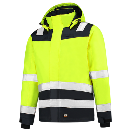 Tricorp Midi Parka High Vis Bicolor 403023 Green Yellow Jassen FluoryellowInk / XS,FluoryellowInk / S,FluoryellowInk / M,FluoryellowInk / L,FluoryellowInk / XL,FluoryellowInk / XXL,FluoryellowInk / 3XL,FluoryellowInk / 4XL