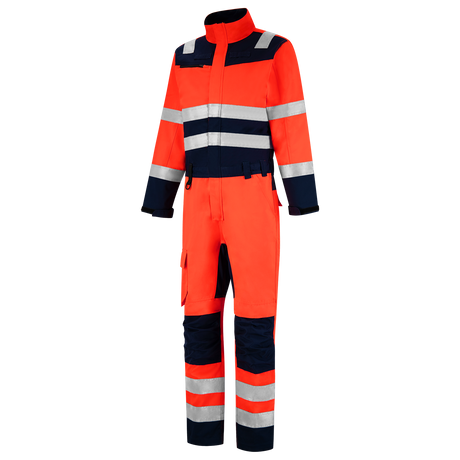 Tricorp Overall High Vis Bicolor 753005 Orange Red Overalls FluorredInk / 42,FluorredInk / 44,FluorredInk / 46,FluorredInk / 48,FluorredInk / 50,FluorredInk / 52,FluorredInk / 54,FluorredInk / 56,FluorredInk / 58,FluorredInk / 60,FluorredInk / 62,FluorredInk / 64,FluorredInk / 66