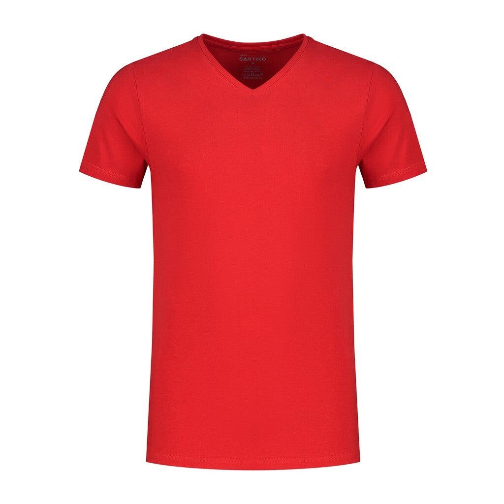Santino Santino t-shirt Jazz V-neck Firebrick T-shirt Red / XS, S, M, L, XL, XXL, 3XL