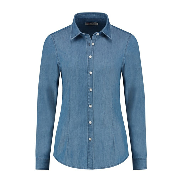 Santino Santino overhemd Felix Ladies Slate Gray Shirt Washed Denim / XS, S, M, L, XL, XXL